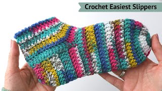 Crochet Easiest Slippers For Beginners