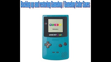Backing Up and Restoring Gameboy Color Save Files