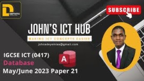 Data Manipulation || IGCSE ICT MAY/JUNE 2023 PAPER 21