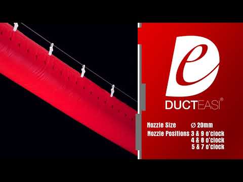 DUCTEASI fabric duct - Smoke test - 3 different throw angle