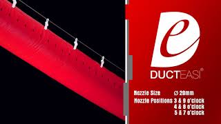 DUCTEASI fabric duct - Smoke test - 3 different throw angle