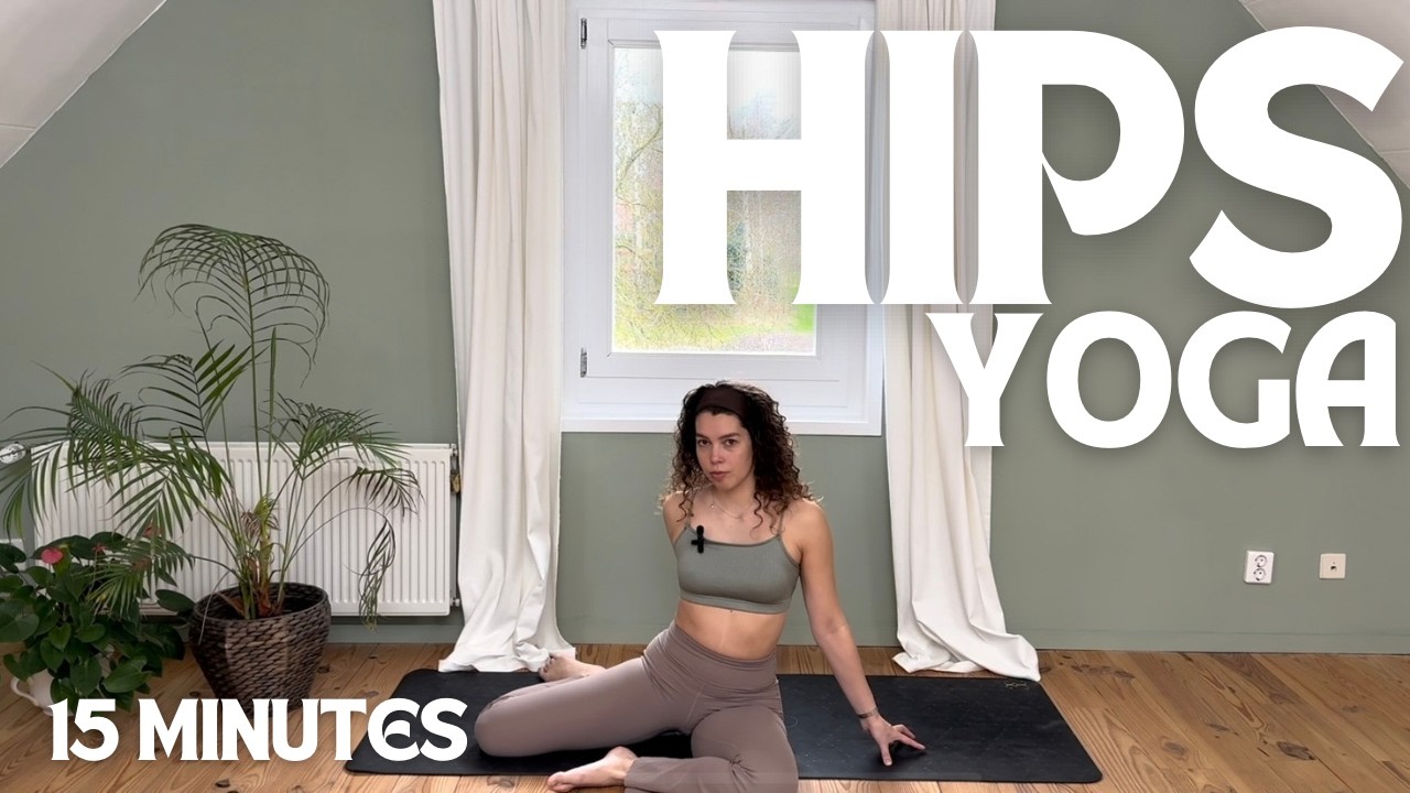 15 Minute Yoga for Tight Hips - To Release Tension - YouTube