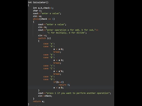 Calculator Using Functions | C++ Course for Beginners | Hindi | 4.5