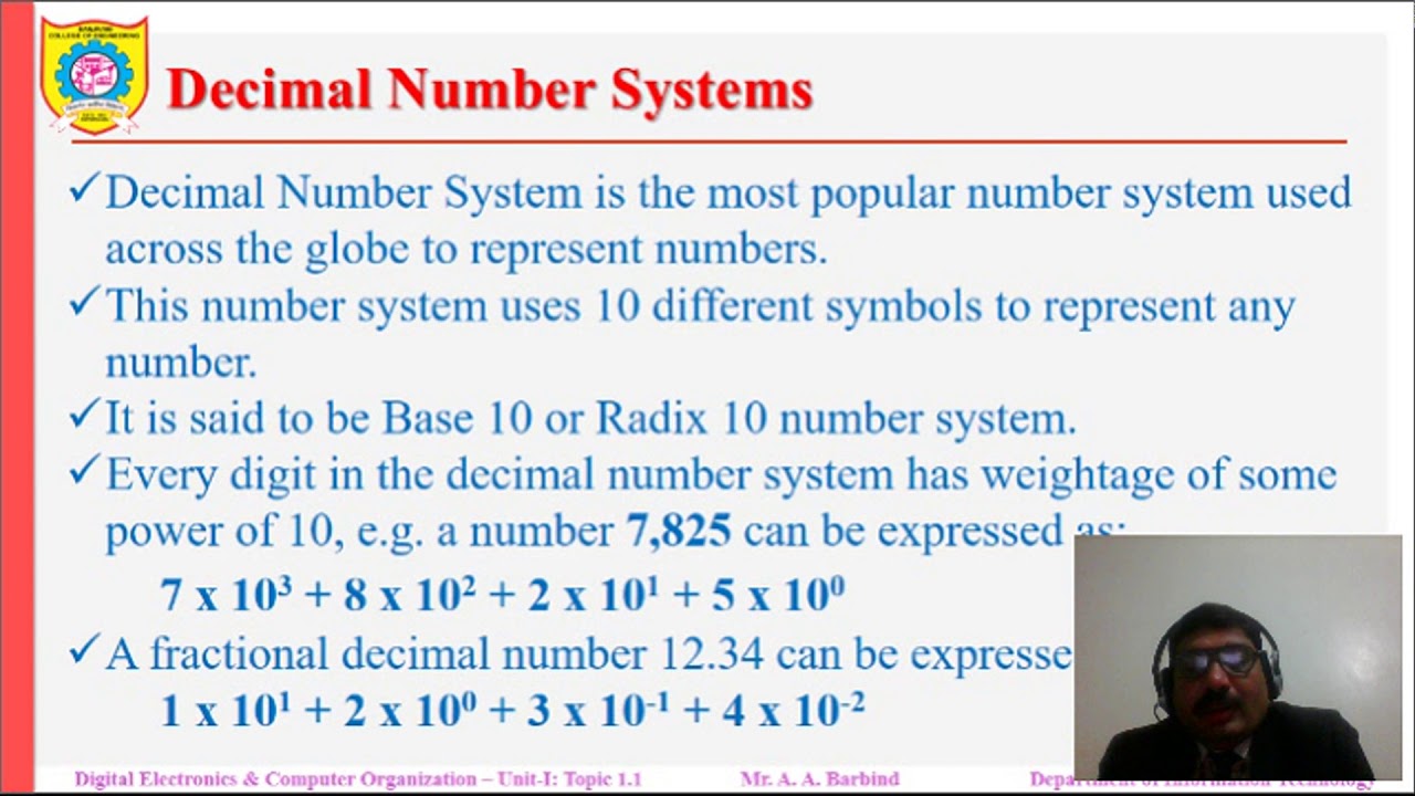 DLD Video Lecture 1 Number Systems Part 1 - YouTube