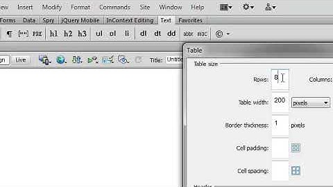 EP.14 วิธีการสร้างตาราง โปรแกรม Adobe Dreamweaver CS6 Update 2019