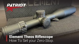 How To Set your Zero-Stop on your Element Theos