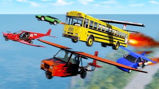Flying Car Fight - Who is better? - Beamng drive - Beamng drive