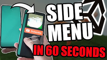 How to make slidable side menu | Unity in 60 seconds