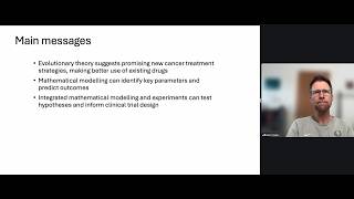 Robert Noble Using mathematical models to support clinical trials of evolutionary cancer therapies