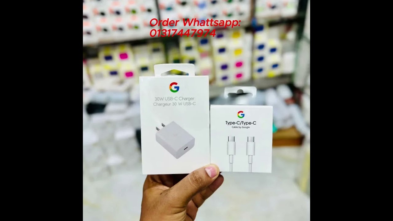 Google 30W USB-C Charger Fast Charging Pixel Phone Charger Adapter and Type C To Type-C PD Cable