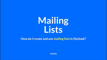How To Create and Use Mailing Lists in Outlook | totle Tutorials