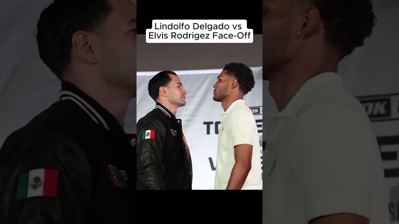 Lindolfo Delgado Vs Elvis Rodriguez Face-Off during press Conference 