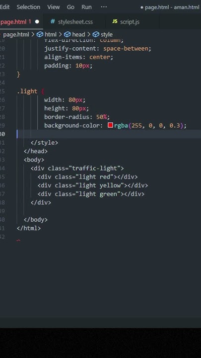 How to create traffic light using CSS #shorts - YouTube