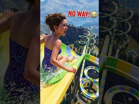 This Is The Scariest Water Slide I've Ever Built ๐ฑ๐ญ #shorts #waterpark #summer