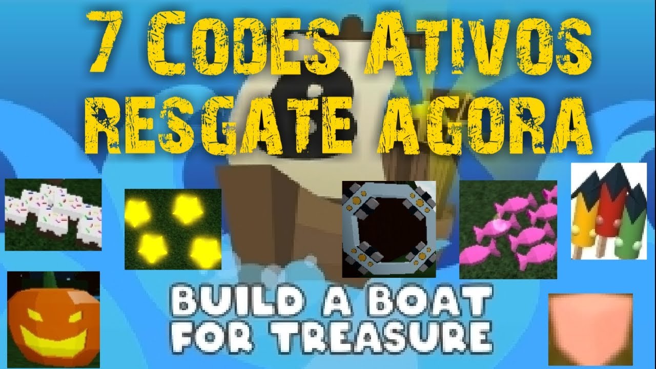 7 Códigos Novos* do Build a Boat for Treasure no #Roblox 