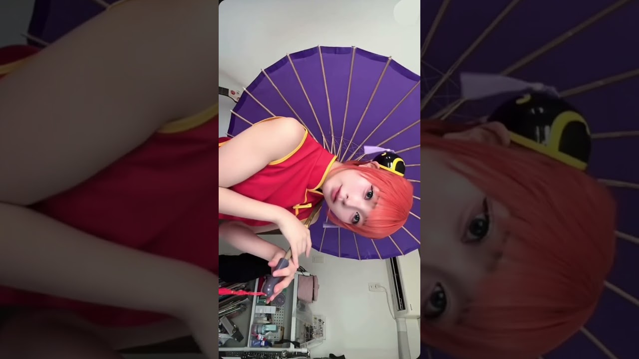 初!神楽ちゃんコスプレでした☺️銀魂吉原大炎上の映画カッコ良すぎて最高やった...#銀魂 #神楽ちゃん #コスプレ