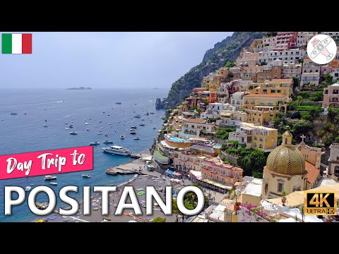 POSITANO │ ITALY.  Day trip by ferry to Positano, in the Amalfi Coast.  Colorful 4K images.