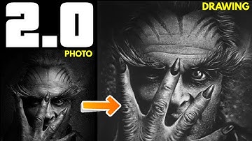 Robot 2.0 Drawing |Drawing Of Akshay Kumar As a Pakshi Raj|