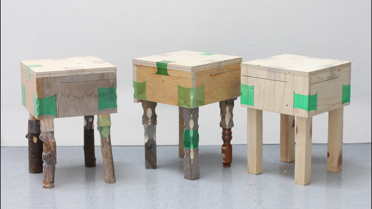 Micaella Pedros Uses Shrunk Plastic Bottles To Join Furniture