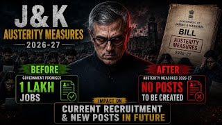 JKSSB 2026 Big Update | No New Posts Shall be Created? J&K Govt Order 2026 Explained