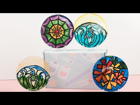 Resin Stained glass effect tutorial, Holographic Resin art