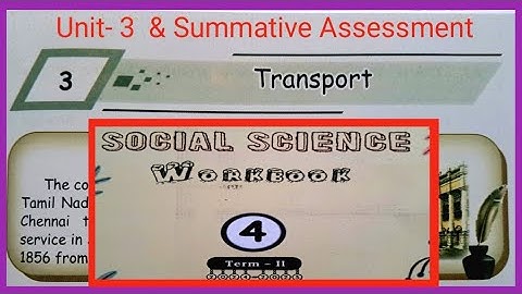 Transport, CLASS- 4, Social Science workbook answers
