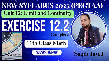 Exercise 12.2 (Complete) | Limit and Continuity of a Function | 11th Class Math | New Syllabus 2025