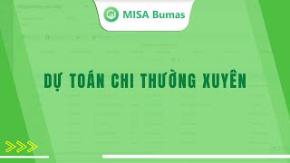 Misa Bumas Dự Toán Chi Thường Xuyên Kế Toán Hcsn Misa