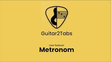 Guitar2Tabs new feature: Metronom