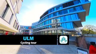 Architecture from bicycle Neu-Ulm & Ulm, Germany, March 2024, cycling tour