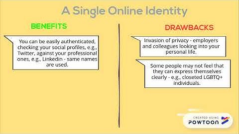 Single Online Identity vs. Multiple Identities