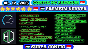 🇮🇩 🇵🇸 CONFIG HC TERBARU || AXIS TELKOMSEL XL INDOSAT BYU SMARTFREN TRI || 06/12/2025
