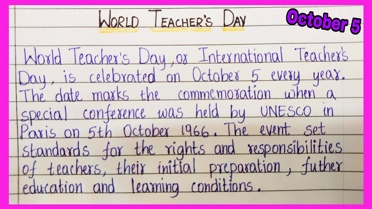world teachers day essay
