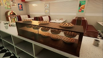 1950s American Diner, Unreal Engine 5, Maya and Substance Painter, Part 51