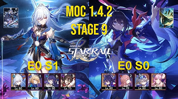 Honkai Star Rail MoC 1.4.2 Stage 9 E0 Jingliu LC & Seele (F2P)