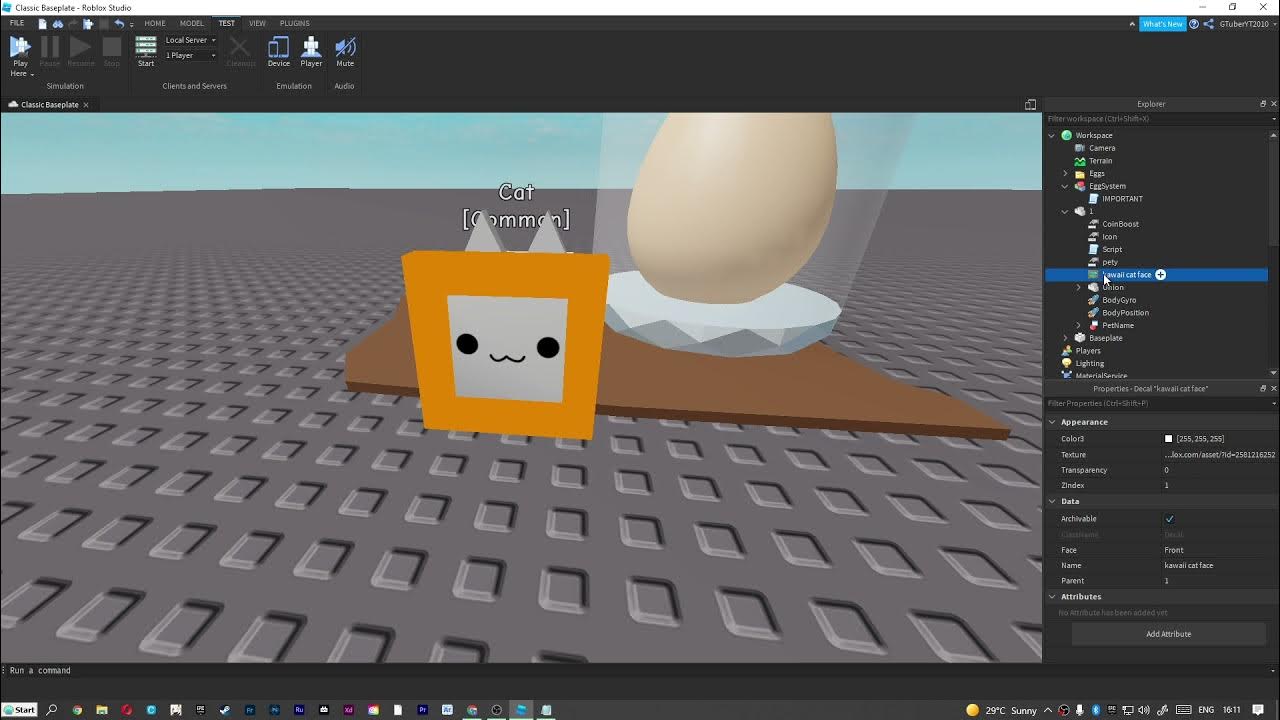 How to make a Pet Hatching System In Roblox With More Pets. YouTube