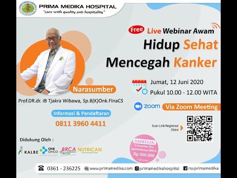 Live Webinar Hidup Sehat Mencegah Kanker | 12 Juni 2020