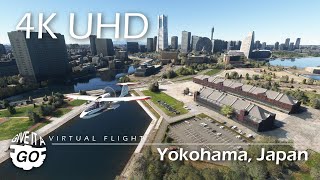 4K - Sightseeing Flight - Yokohama, Japan - Virtual Scenic Flight 026