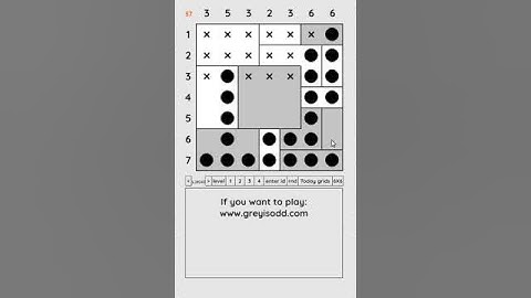 Grey is Odd - Today grids. Solution level 2 7X7 dated 04-05-2024