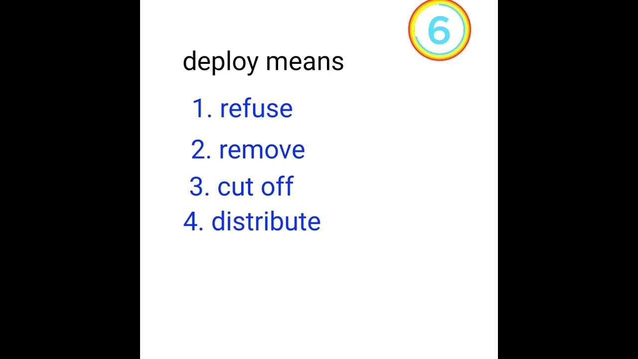 Deploy meaning in english deploy meaning in hindi youtube