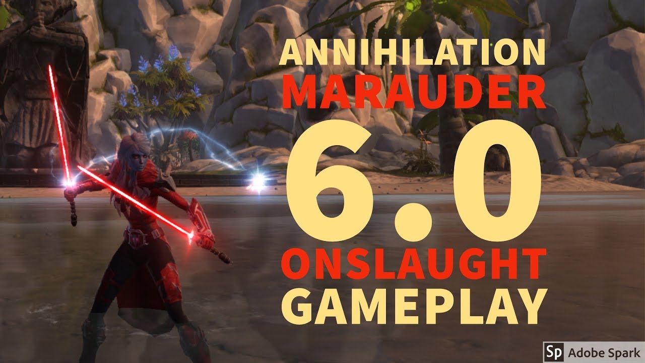 SWTOR 6.0 Onslaught PvP "Annihilation Marauder" Gameplay - From PTS - YouTube