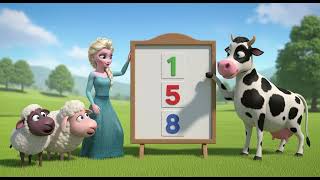 Elsa and Cow and Sheep’s Rainbow Count – The Song of Colorful Numbers