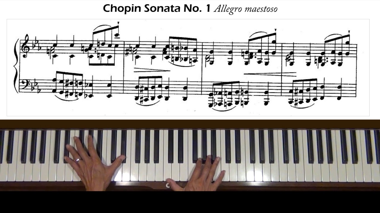 Chopin Sonata No. 1 in C Minor Op. 4 Allegro maestoso Piano Tutorial Part 1