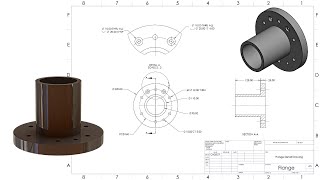 Part Drawing, Section view, Detail view SOLIDWORKS Tutorial