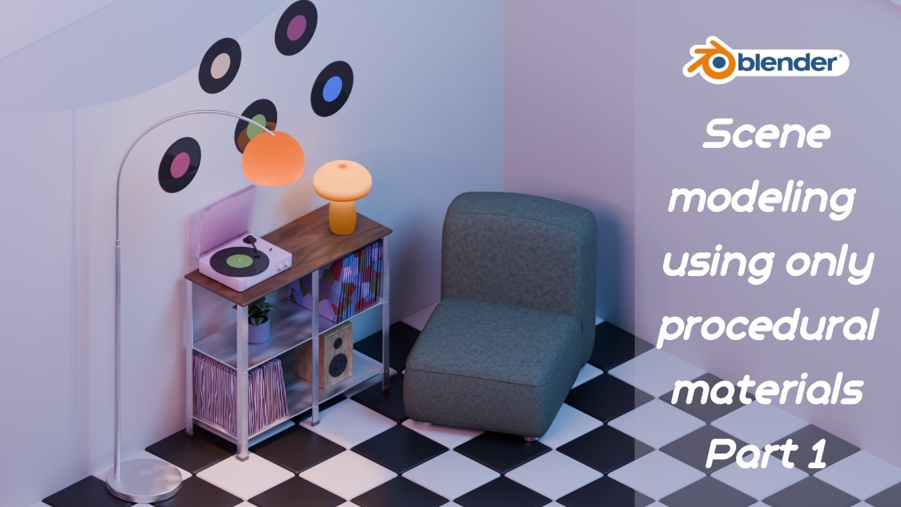 Modeling a scene using only simple procedural materials in Blender ...
