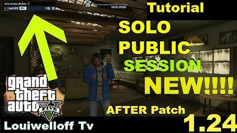 100% Legit GTA V SOLO Public Session Tutorial!! After Patch 1.24