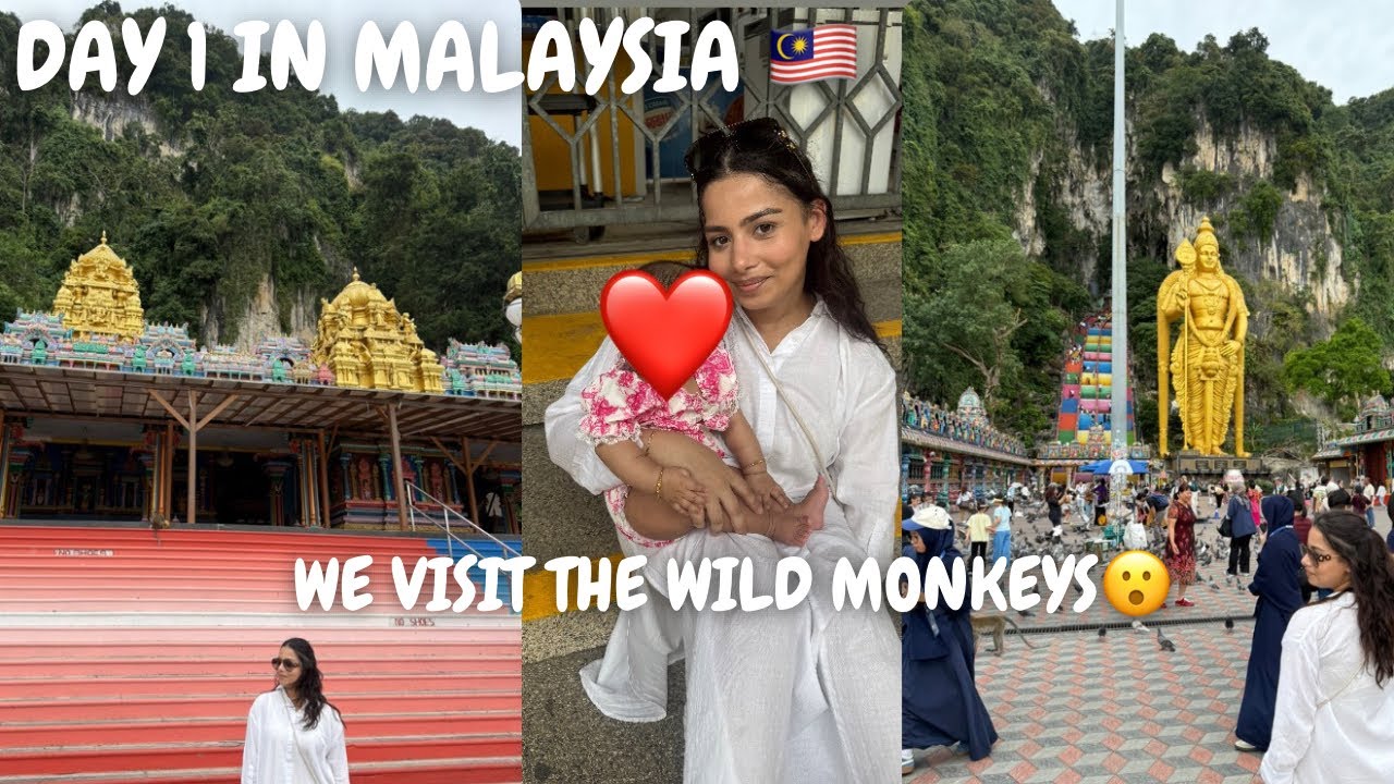 WE TAKE ALAIRA TO SEE THE WILD MONKEYS😯😱 DOES BK EAT AT THE FOOD STREET?👀😂 MUST WATCH😝