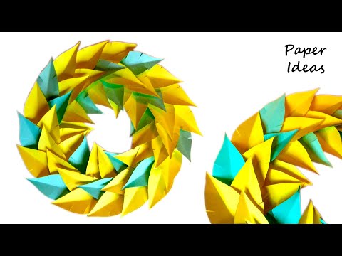 how-to-make-wreath-from-paper-|-home-decoration