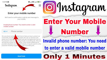 Enter Your Mobile Number Instagram Problem || Invalid Phone Number US Problem || How To Valid Number