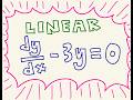 Solve dy/dx - 3y = 0 (First Order Linear)